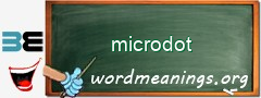 WordMeaning blackboard for microdot